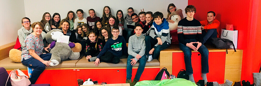 Malteser Kinderhilfe Besuch 3c Stiftsgymnasium Melk Hilde Umdasch Haus MKH HUH
