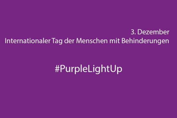 PurpleLightUp Internationaler Tag der Menschen mit Behinderung TB