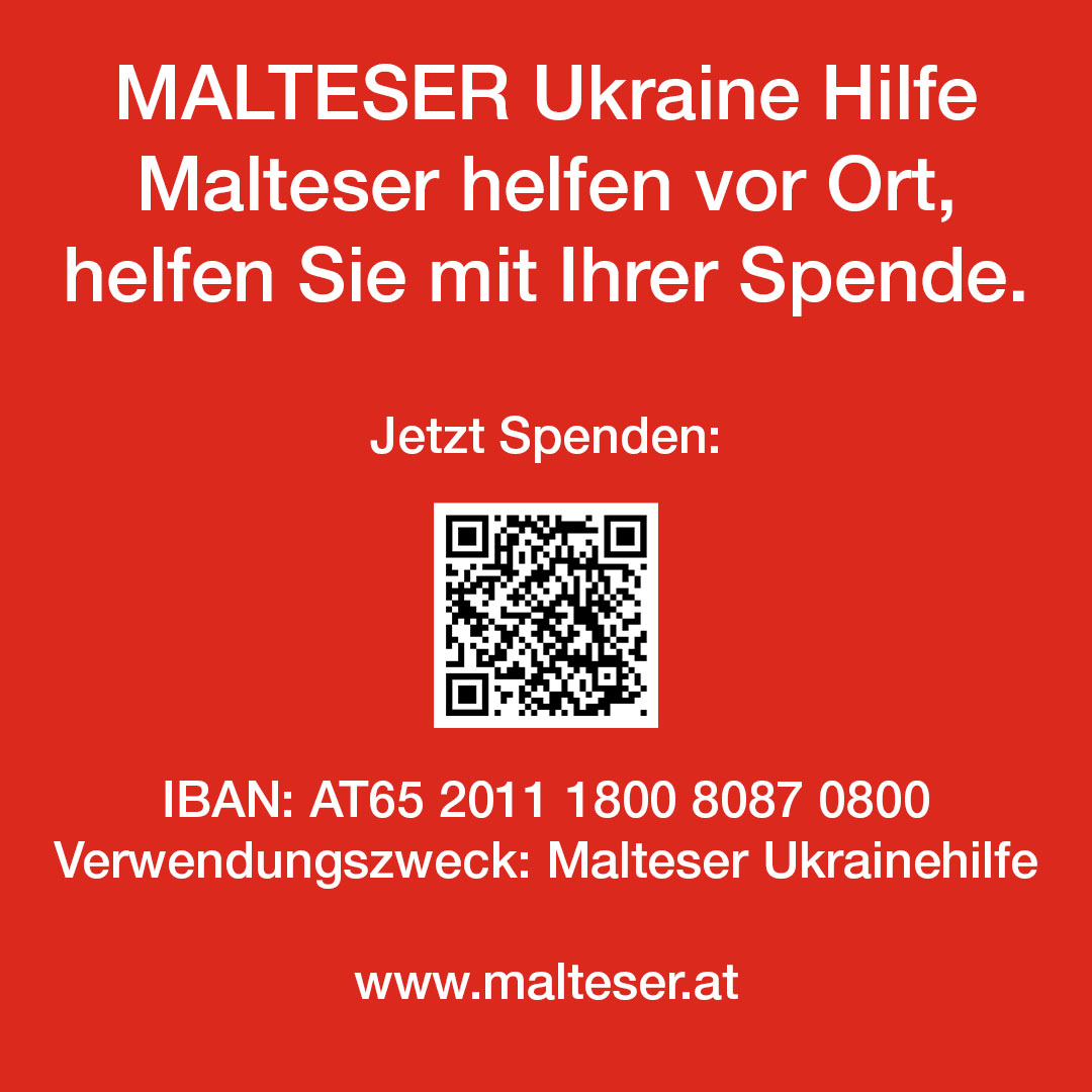 Malteser Ukrainekrise Kachel rot