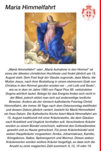 Christliche Feiertage HP Maria Himmelfahrt