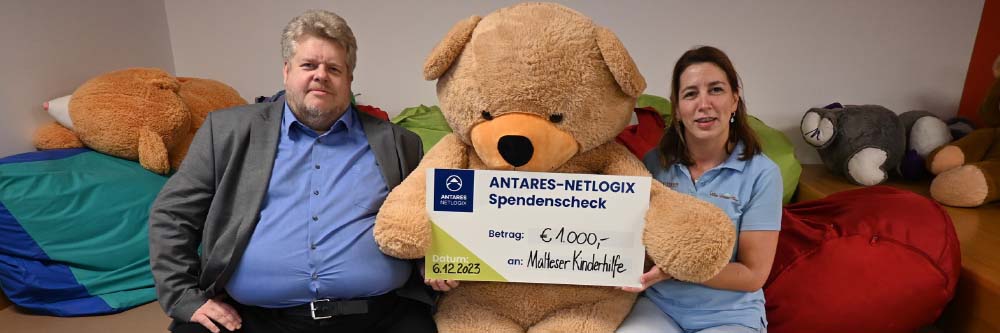 Malteser Kinderhilfe Spende Antares NetlogiX 2023 BB Malteser Kinderhilfe Spende Antares NetlogiX 2023 BB