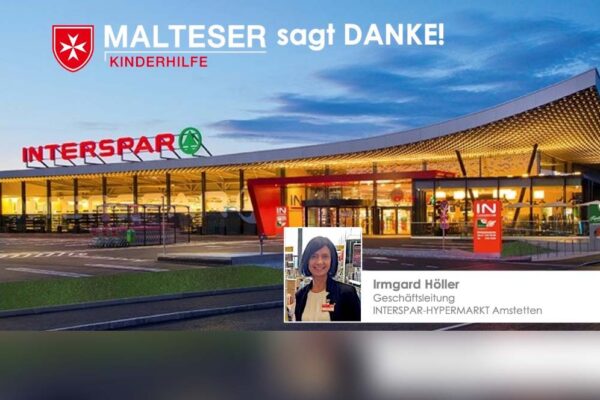 Malteser Kinderhilfe Spende Interspar Kekserlmarkt 2023