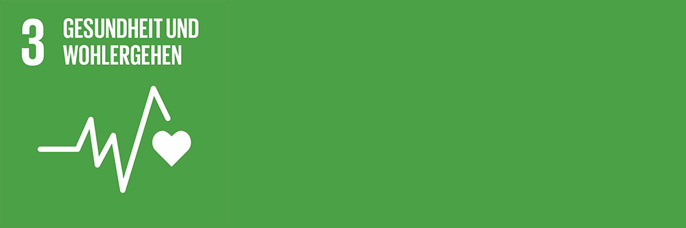 SDG Logo Ziel 3 Gesundheit und Wohlergehen