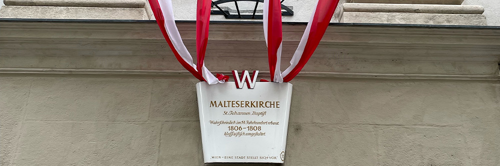 Malteserkirche Schild schmal