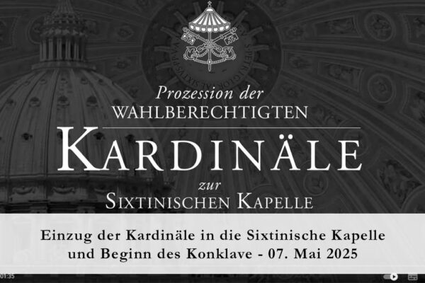 Titelbild Einzug der Kardinäle Sixtinische Kapelle 2025