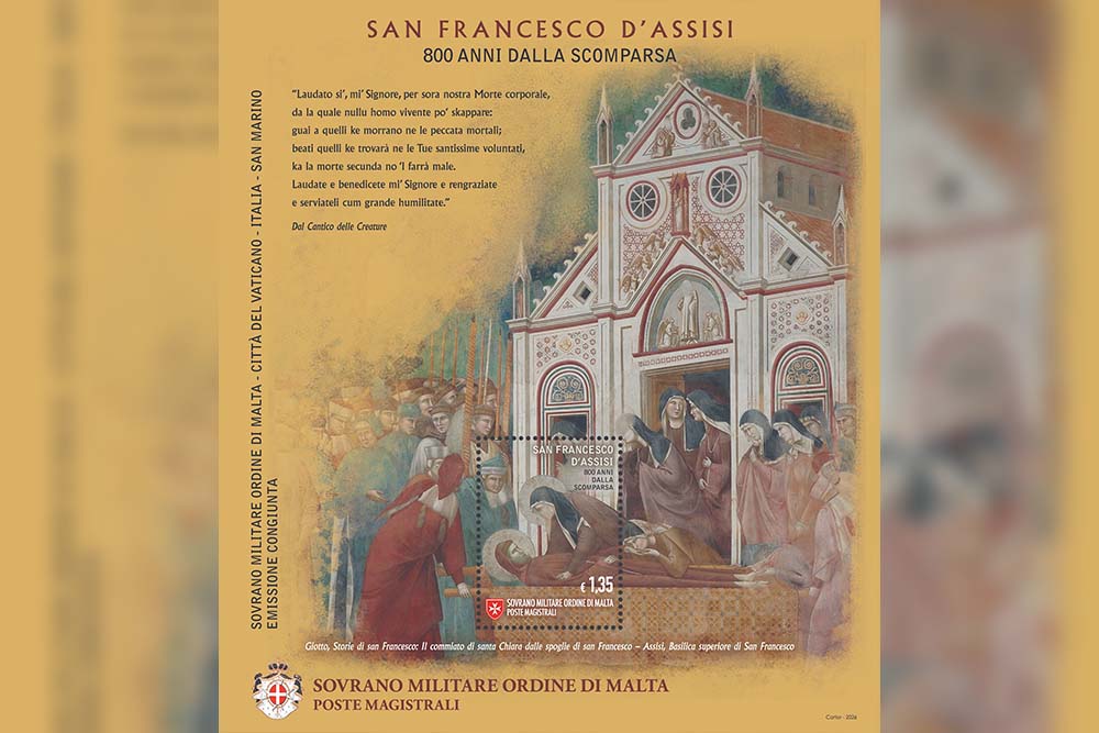 Malteserorden Rom Sonderbriefmarke Franz von Assisi 01 Malteserorden Rom Sonderbriefmarke Franz von Assisi 01